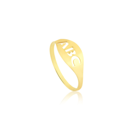 Anel Infantil Ouro 18K ABC