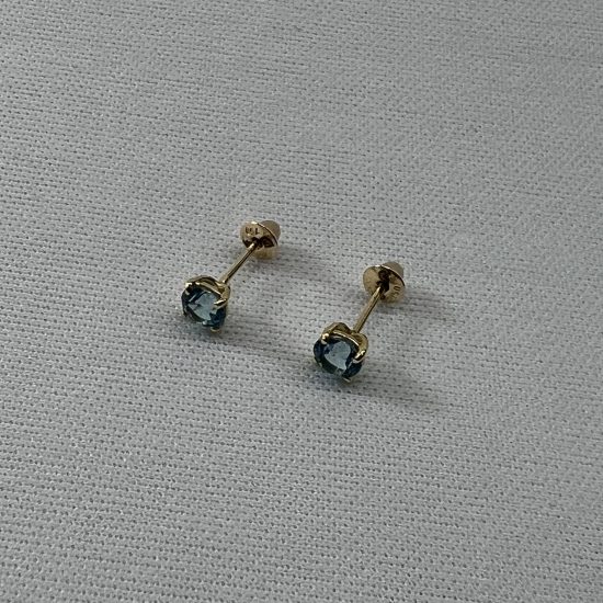 Brinco Ouro 18K Topázio Azul - Imagem 3