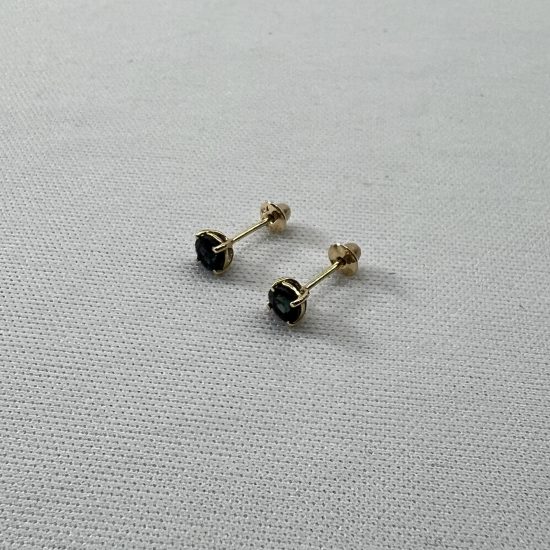 Brinco Ouro 18K Pedra Safira Natural - Imagem 3