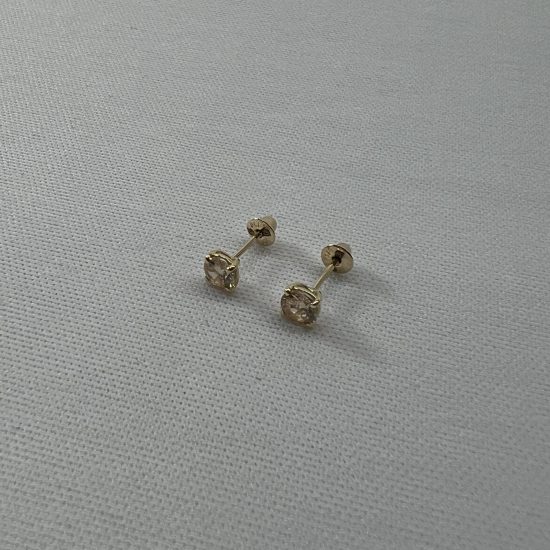 Brinco Ouro 18K Pedra Topázio Branco - Imagem 3