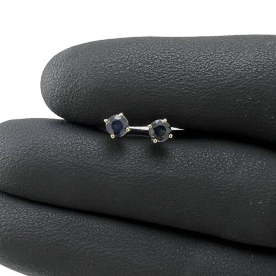 Brinco Ouro 18K Pedra Safira Natural - Imagem 2