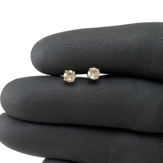 Brinco Ouro 18K Pedra Topázio Branco - Imagem 2