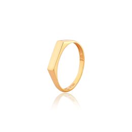 Anel Ouro 18K Retangular