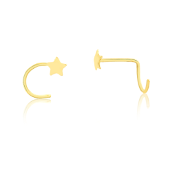 Piercing Nariz Ouro 18K Estrela