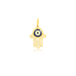Pingente Ouro 18K Mão de Hamsá