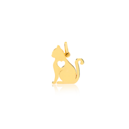 Pingente Ouro 18K Gato