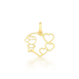 Pingente Ouro 18K Coração Menino