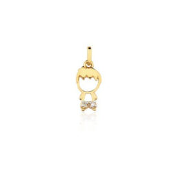 Pingente Ouro 18K Menino Cravejado